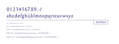 Serif ring font engraving options in various font sizes and mixed case.