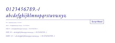 Script ring font engraving options in various font sizes and mixed case.