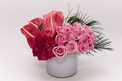 A bouquet of pink roses by Julia Testa.