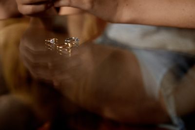 Three rings sitting on a table. Sometimes your lost engagement ring is sitting in plain sight.