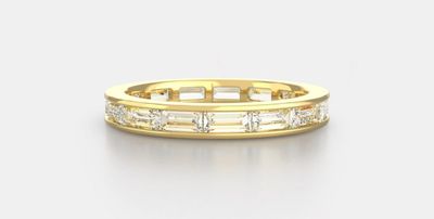 Billie No. 1 Baguette Channel Band in 18K Yellow Gold