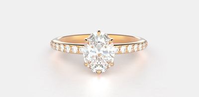 Harper No. 4 Pavé an excellent stand in for Blake Lively's oval cut engagement ring. Get the look for less with these celebrity ring inspired looks.