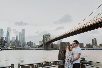 A couple honeymooning in NYC
