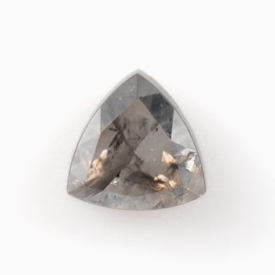 A salt and pepper trillion cut diamond