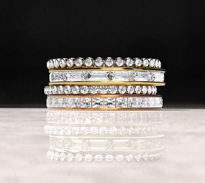 A ring stack of eternity band