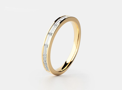 The VOW half eternity band in yellow gold. An engagement ring under $1000.