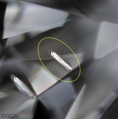 Diamond tester closeup inclusion