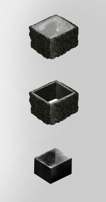 A diagram of a CVD lab gorwn diamond being cored