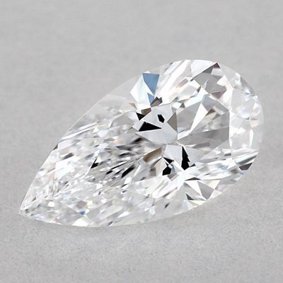 An elongated pear cut diamond