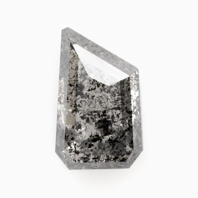 Rose cut salt and pepper diamond SI2 diamond