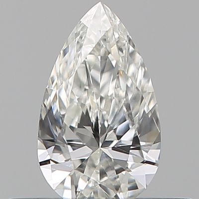 A pear cut diamond with a flat bottom (shoulders)