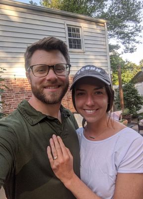 Custom five stone diamond engagement ring
