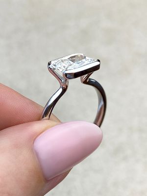 frank darling radiant half bezel diamond engagement ing