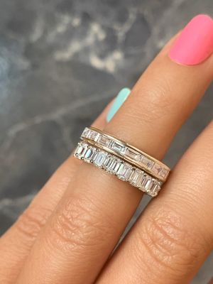Frank Darling 2 carat baguette channel band