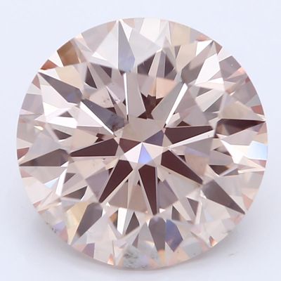 Fancy Light Pink round brilliant lab grown diamond