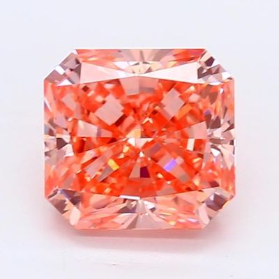 Fancy Vivid Orangy Pink lab grown diamond