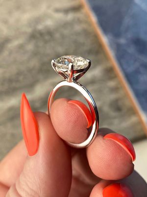Frank Darling custom round cut solitaire engagement ring