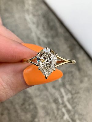 Custom frank darling teardrop ring