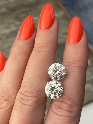 frank darling 6 carat diamond studs diamond size chart comparison