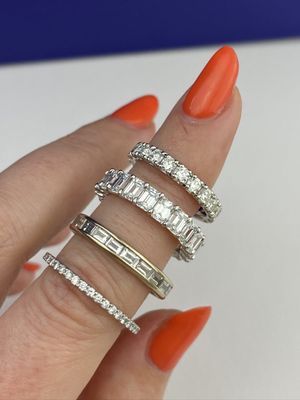 Frank darling custom eternity band stack