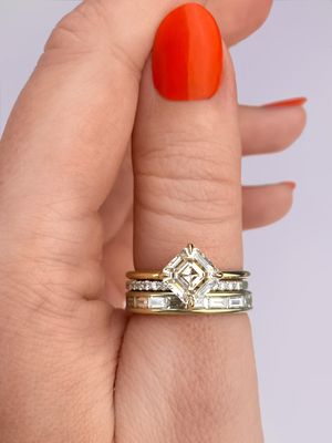 frank darling custom wedding bands stacked