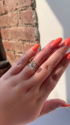 Frank darling mixed metal oval ring stack