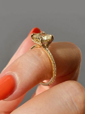 Frank Darling custom plunge engagement ring