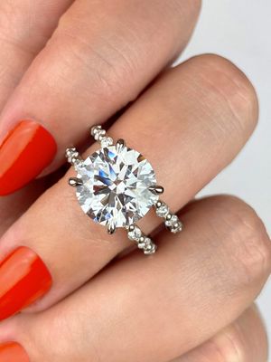 Frank Darling custom double bubble split shank ring set
