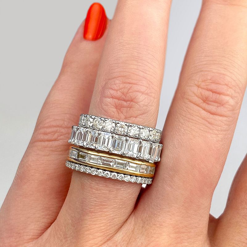 single diamond eternity ring